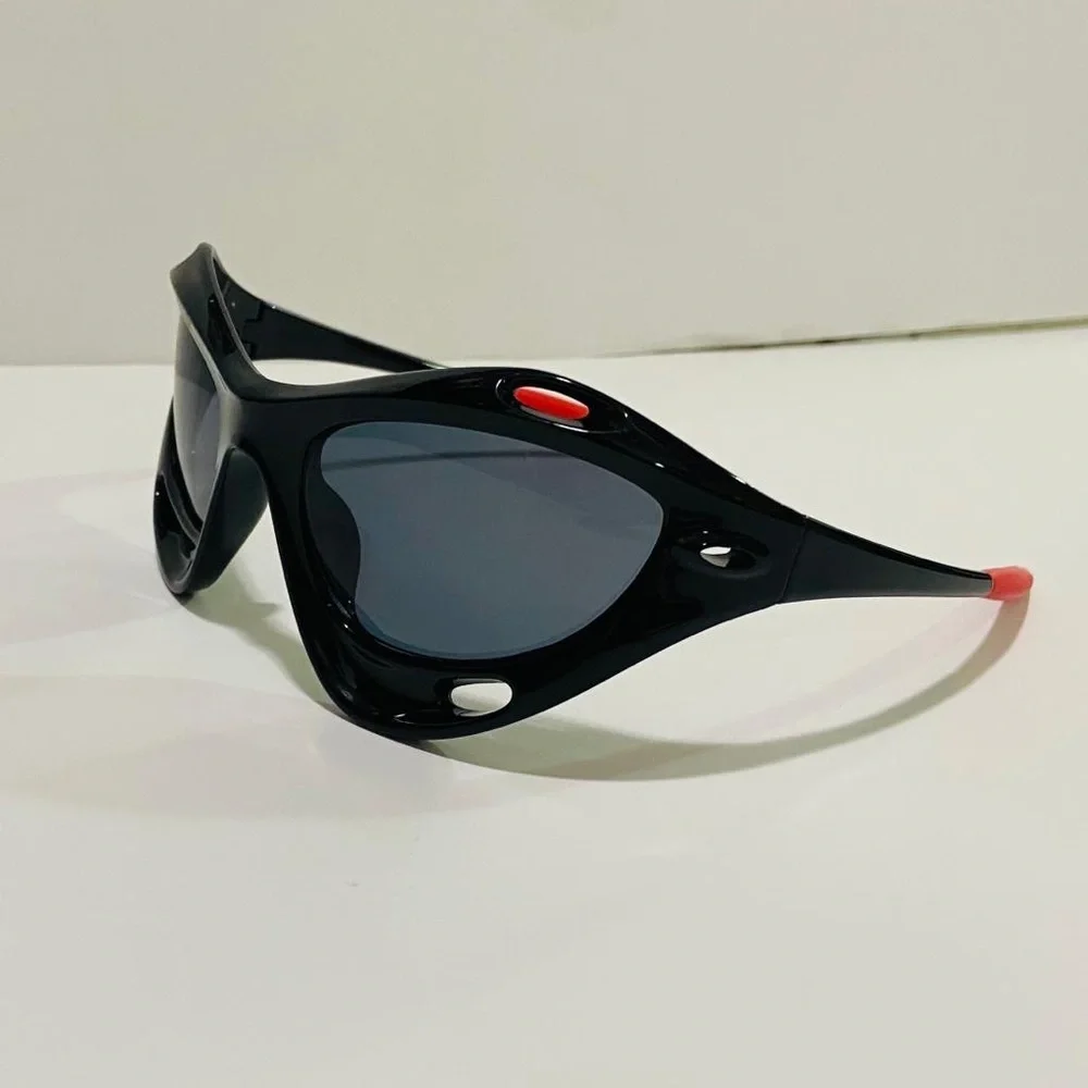 Steampunk chunky futuristic racing sunglasses